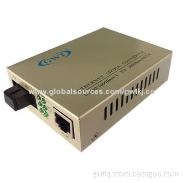 Gigabit optical fiber media converter, single fiber, 80km, with a transmitter and a receiver